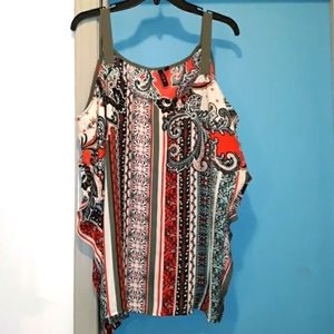 Three Hearts Plus Cold Shoulder Summer Top Shirt